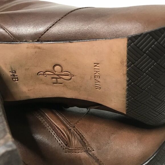 Cole Haan Sz 7.5 Brown Leather Heeled Boot - Picture 6 of 7